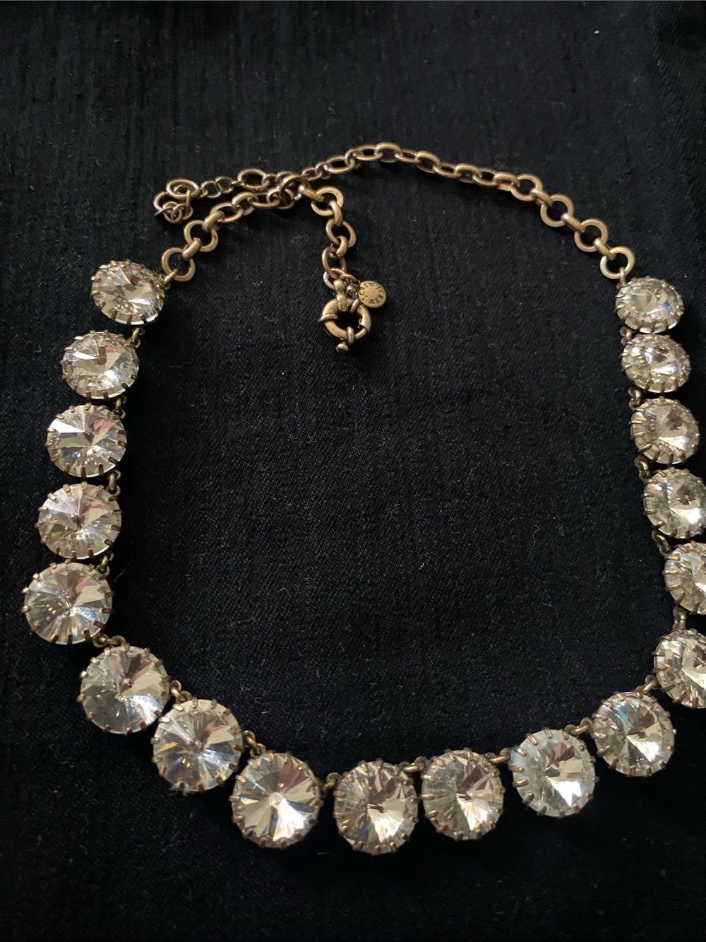 J  Crew Anna  Wintour Necklace Georgian   collet Riviere Rivoli Crystal Brûlée
